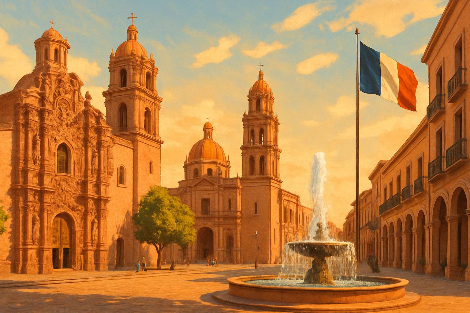 Aprender francés en San Luis Potosí: escuelas y academias de francés, con la arquitectura de cantera rosa del centro histórico