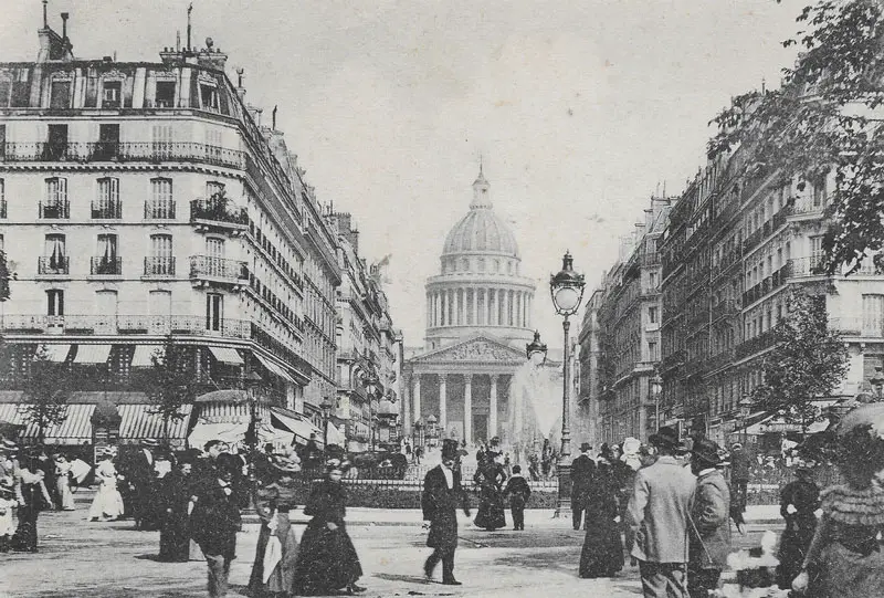 Fotografía histórica del Barrio Latino de París hacia 1900
