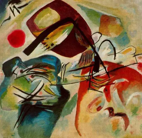 Con arco negro de Vasili Kandinsky, pintura abstracta de 1912
