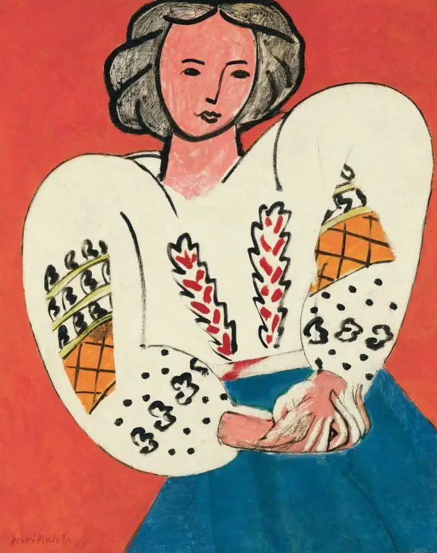 La blusa rumana de Henri Matisse, óleo sobre lienzo de 1940