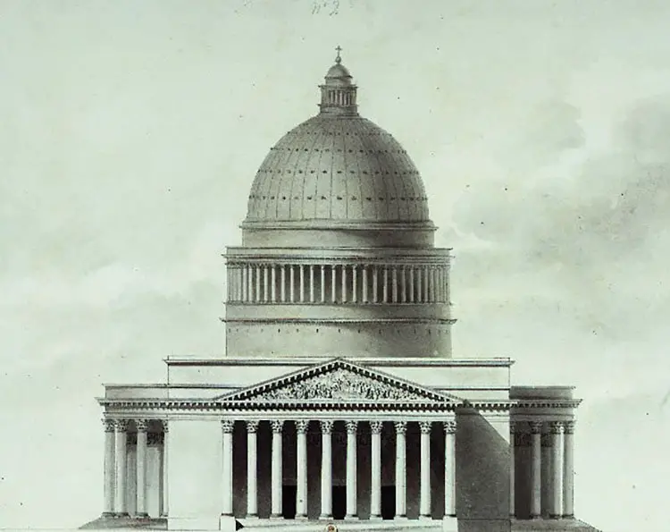 Proyecto arquitectónico de Étienne-Louis Boullée para la Iglesia de la Madeleine