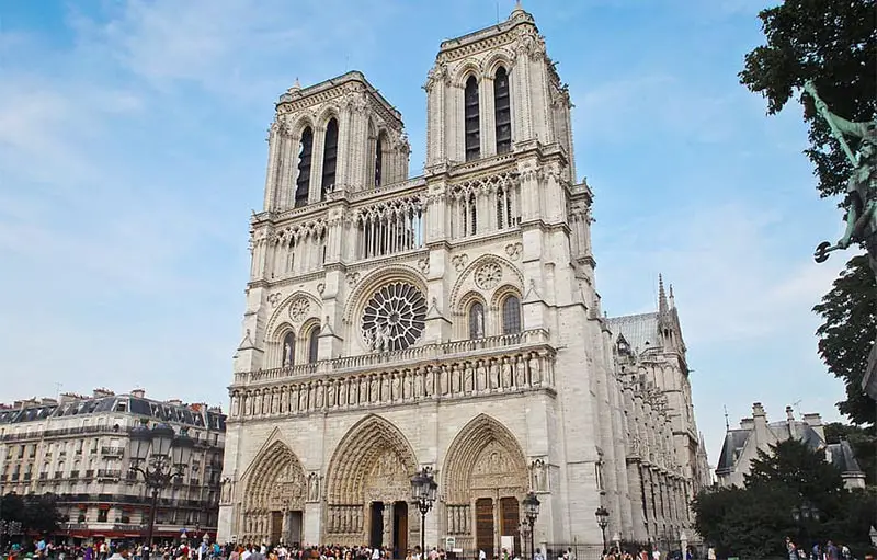 La Catedral de Notre Dame de Paris antes del incendio de 2019