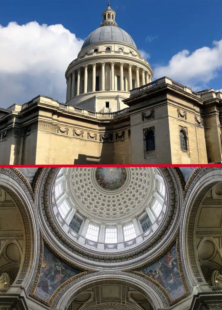 Cúpula interior del Panteón de París decorada con la apoteosis de Santa Genoveva