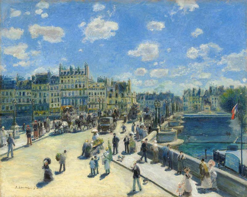 Le Pont Neuf, cuadro impresionista de Pierre-Auguste Renoir (1872)
