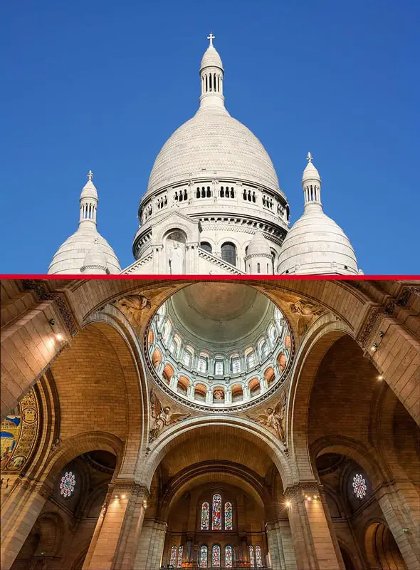 Vista de la cúpula del Sacré-Cœur de Montmartre